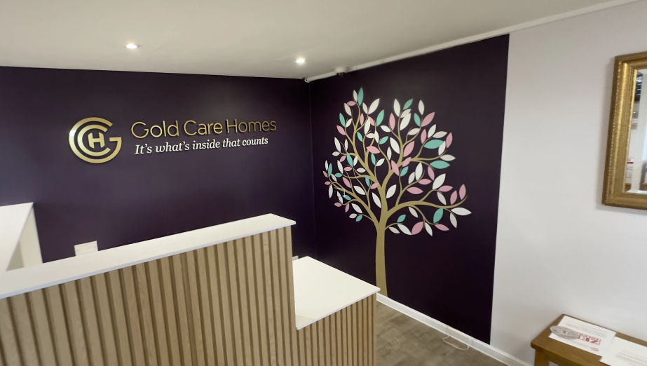 Gold Care Homes Office Vinyl Branding
