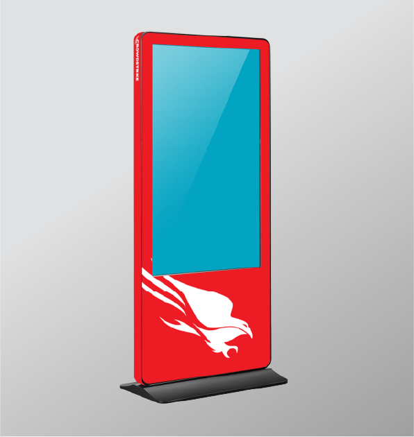 Red Digital Totem Screen