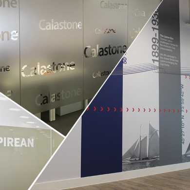 Calastone Commercial Etch Vinyl Branding