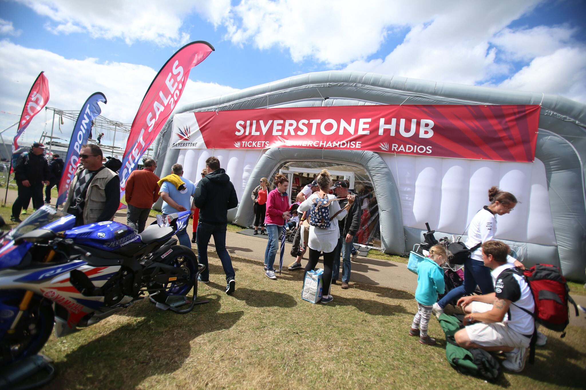 Silverstone Dome Tear Drop Flags Branding