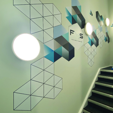 Office Branding Vinyl Stairs Wrap