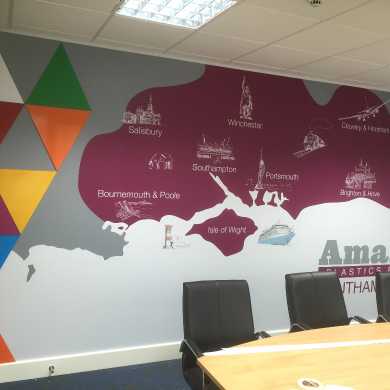 Commercial Vinyl Wall Branding