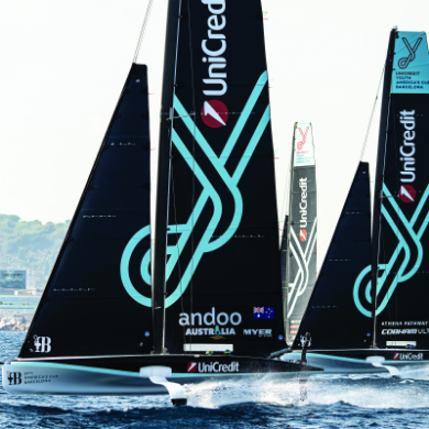 America's Cup Hull Vinyl Branding
