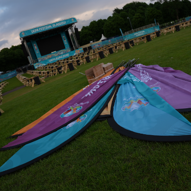 UEFA Festival Glasgow Teardrop Flags