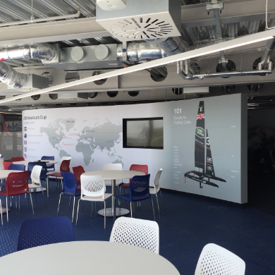 America's Cup Land Rover Exhibition Branding