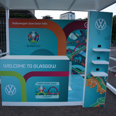 Euro 2020 Volkswagen T3 Exhibition Stand Branding