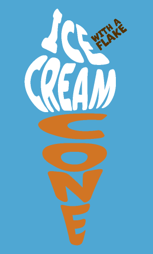 Ice cream typography