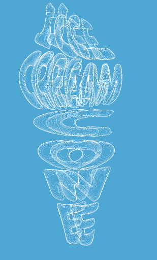 Ice cream typography