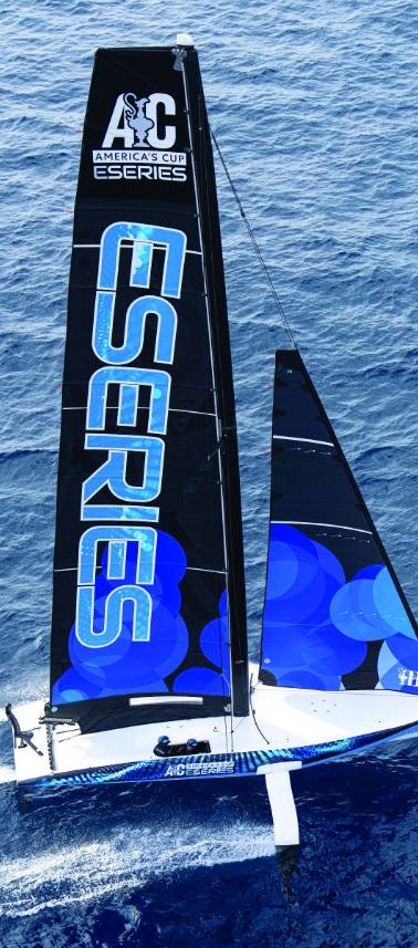 America's Cup E Series Sail Hull Branding